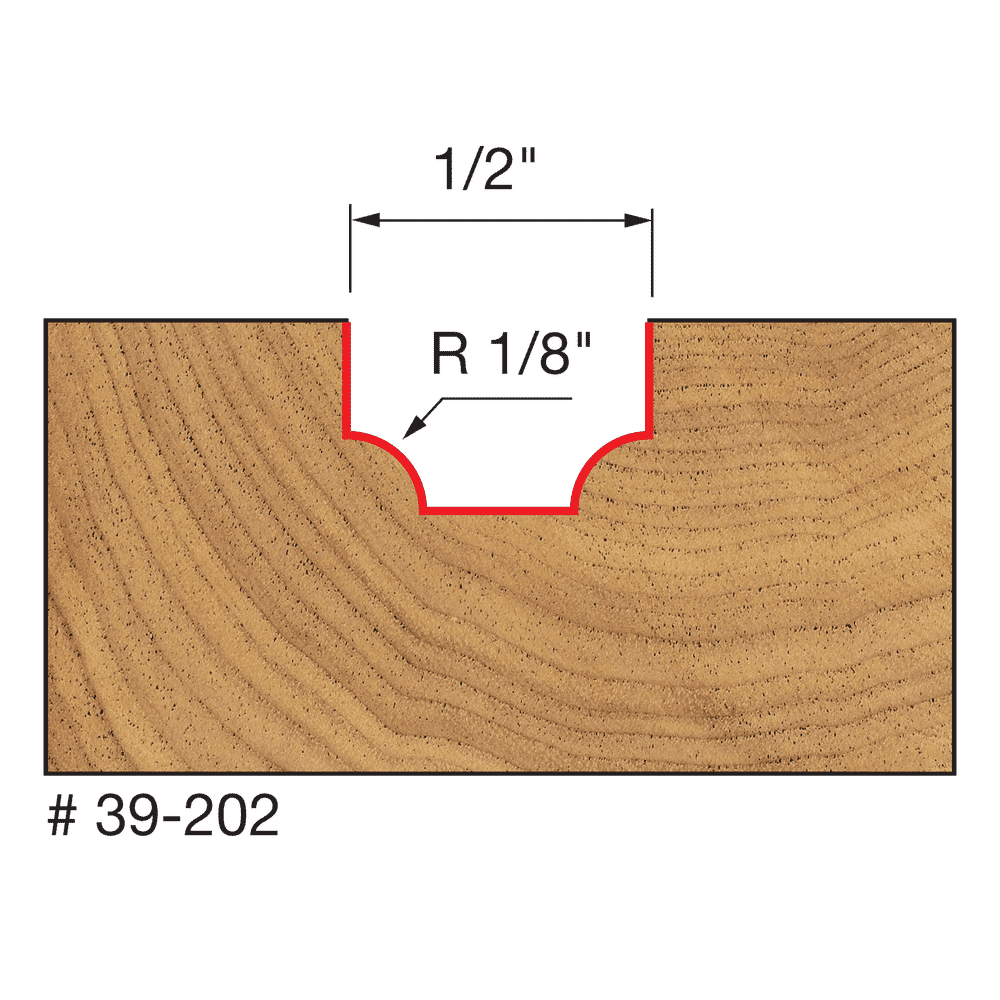 Freud 39-202 1/8" Radius Ovolo Bit - Edmondson Supply