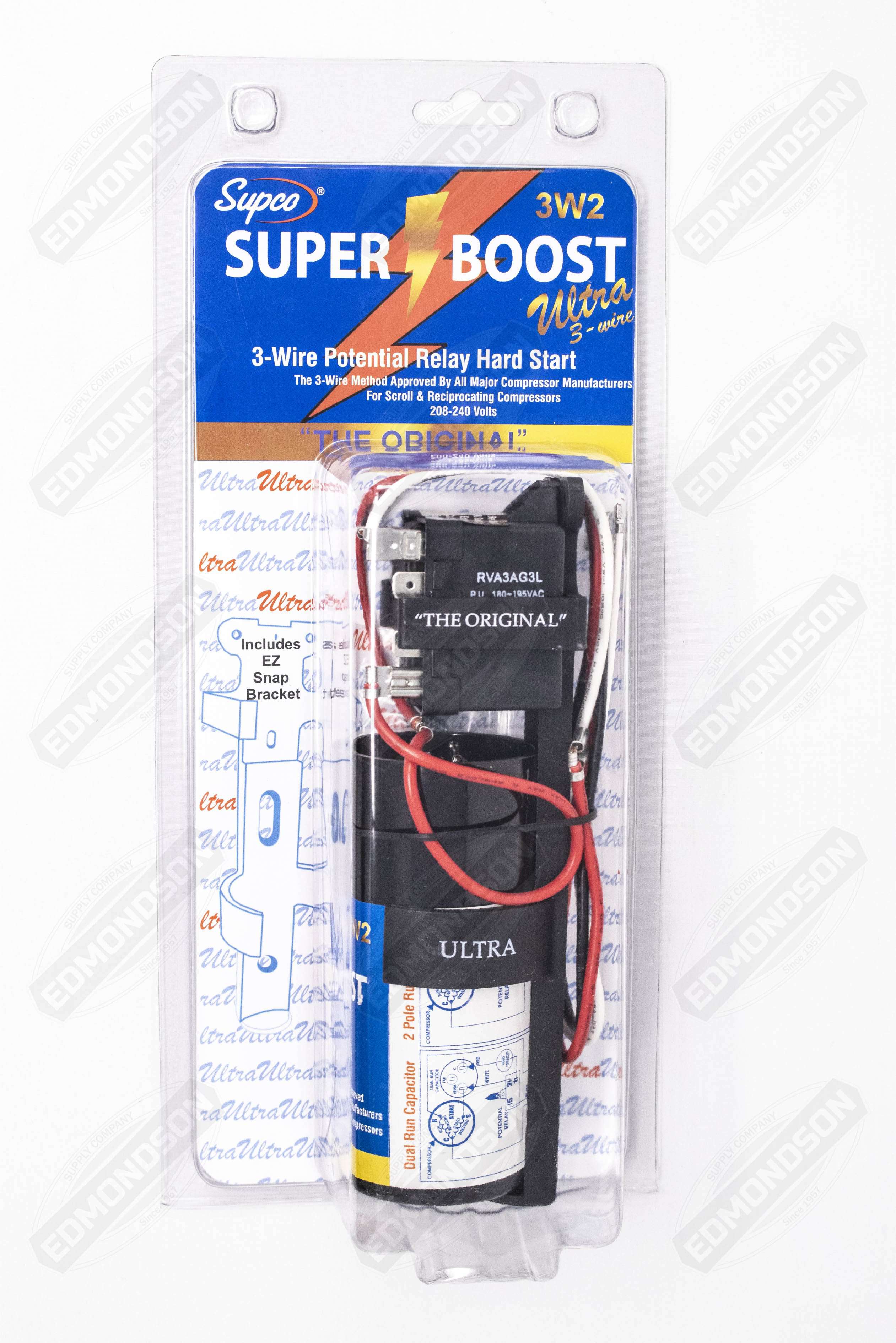 Supco 3W2 3-Wire Mechanical Potential Relay and Hard Start Capacitor - CSRU2 - Edmondson Supply