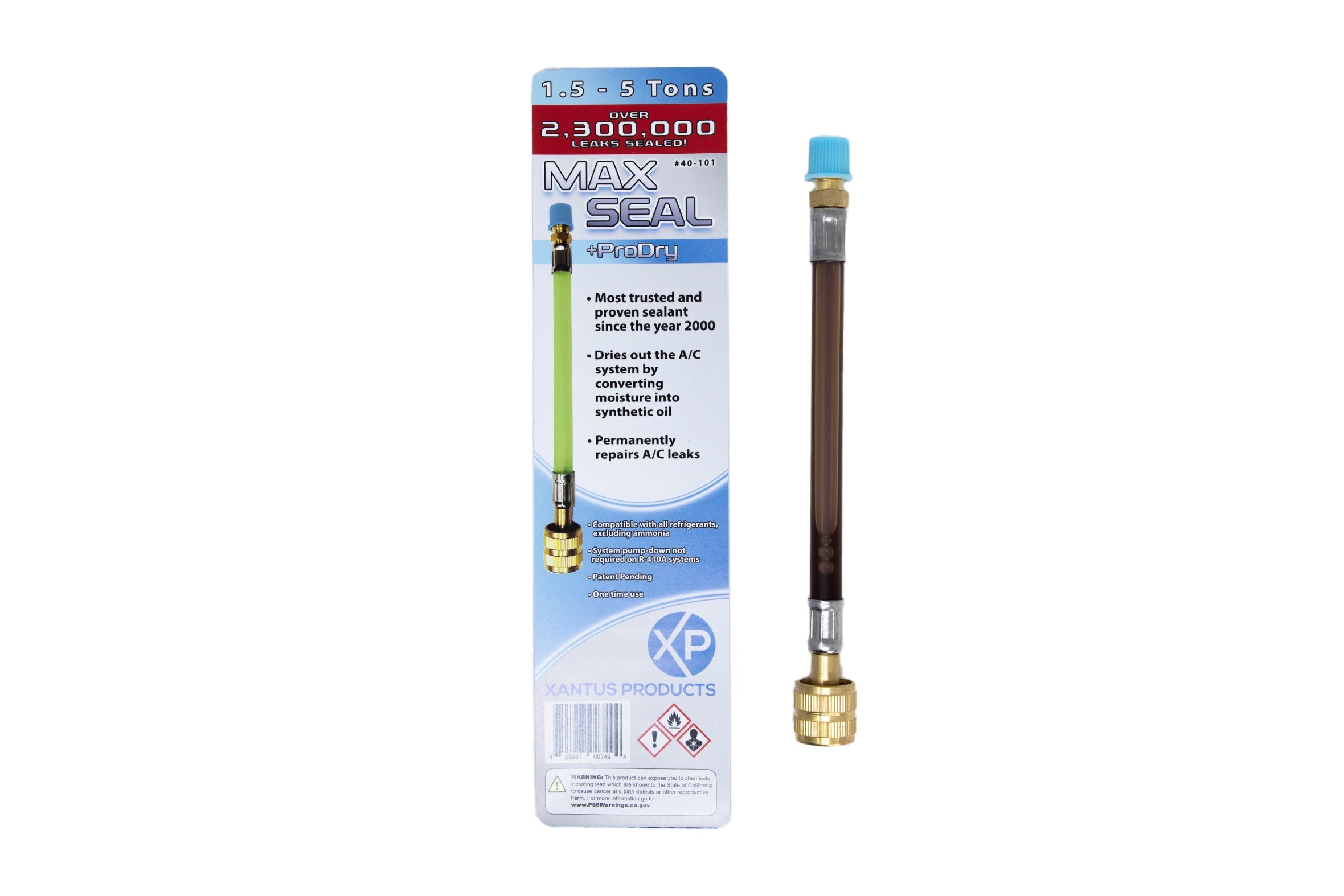 Xantus Products 40-101 Max Seal +ProDry Direct Inject AC Leak Sealant, 1.5 - 5 Tons