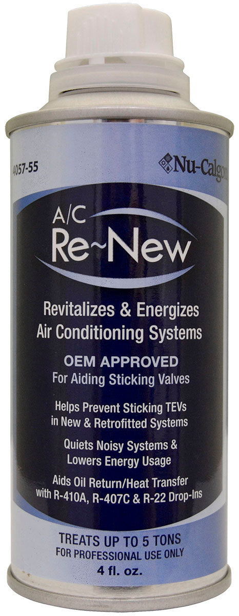 Nu-Calgon 4057-55 A/C Re-New (unpressurized), 4 Fluid Ounce Can - Edmondson Supply