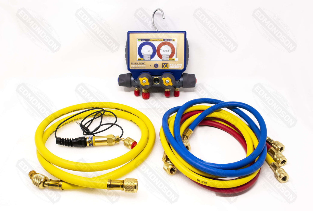 Yellow Jacket 40870 P51-870 TITAN™ Digital Manifold Kit w/Hoses and Backpack - Edmondson Supply