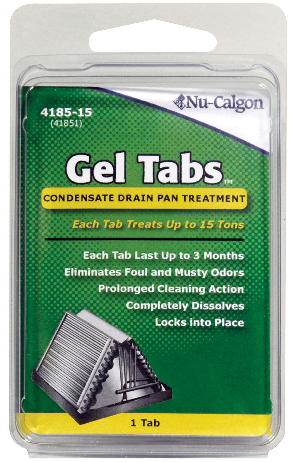 Nu-Calgon 4185-15 Condensate Pan Gel Tab, 15 ton - Edmondson Supply