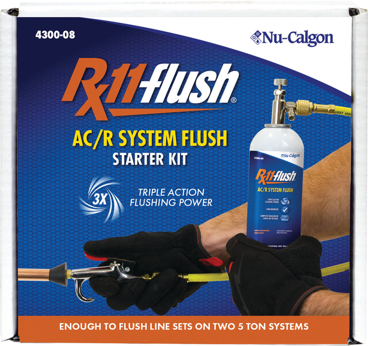 Nu-Calgon 4300-08 Rx11-flush Starter Kit, AC/R System Flush