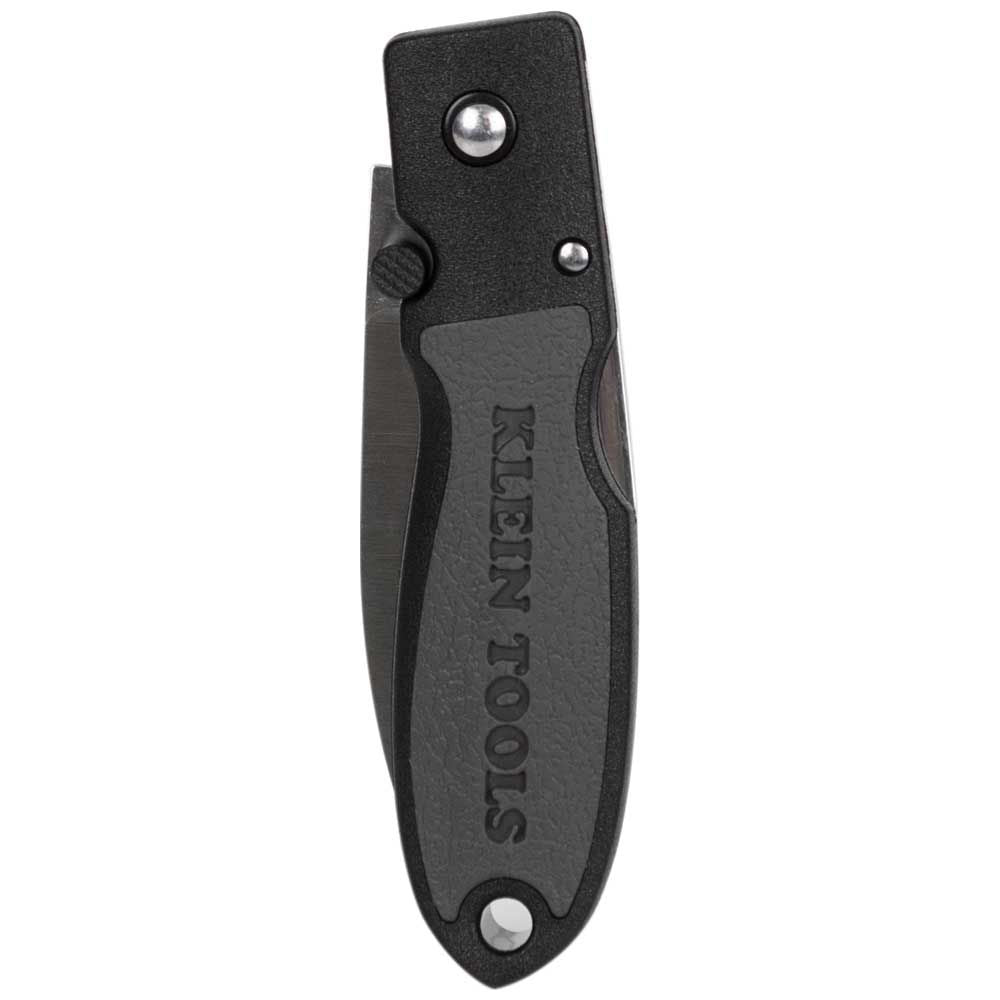 Klein Tools 44002 Lightweight Lockback Knife, 2-3/8-Inch Drop Point Blade, Black Handle - Edmondson Supply