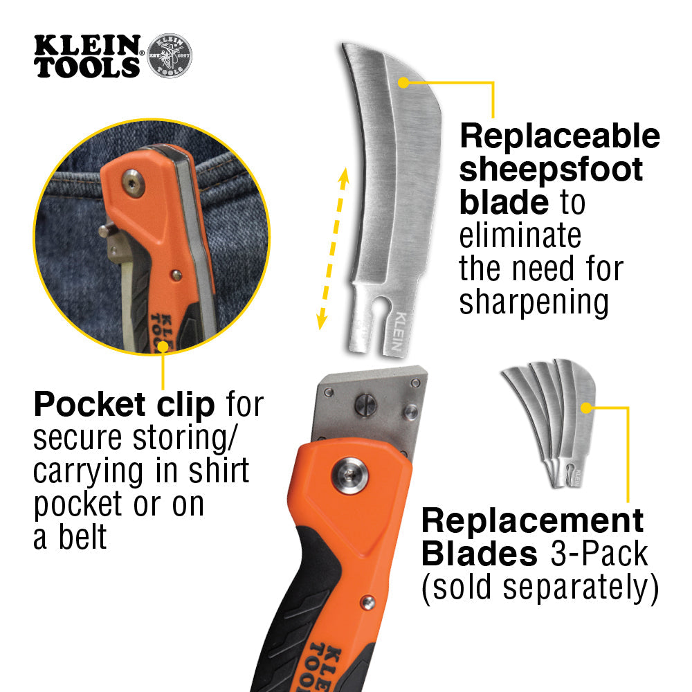 Klein Tools 44218 Cable Skinning Utility Knife w/Replaceable Blade - Edmondson Supply