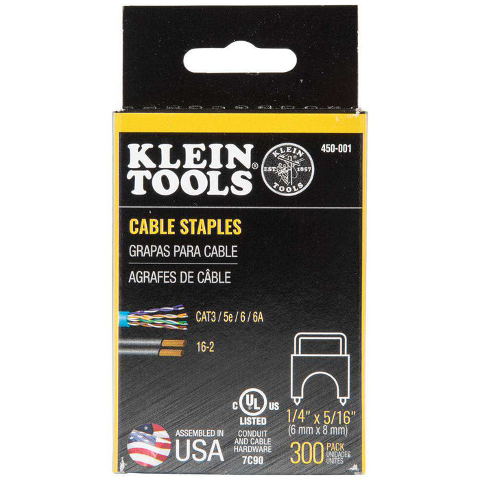 Klein Tools 450-001 Staples, 1/4-Inch x 5/16-Inch Insulated - Edmondson Supply