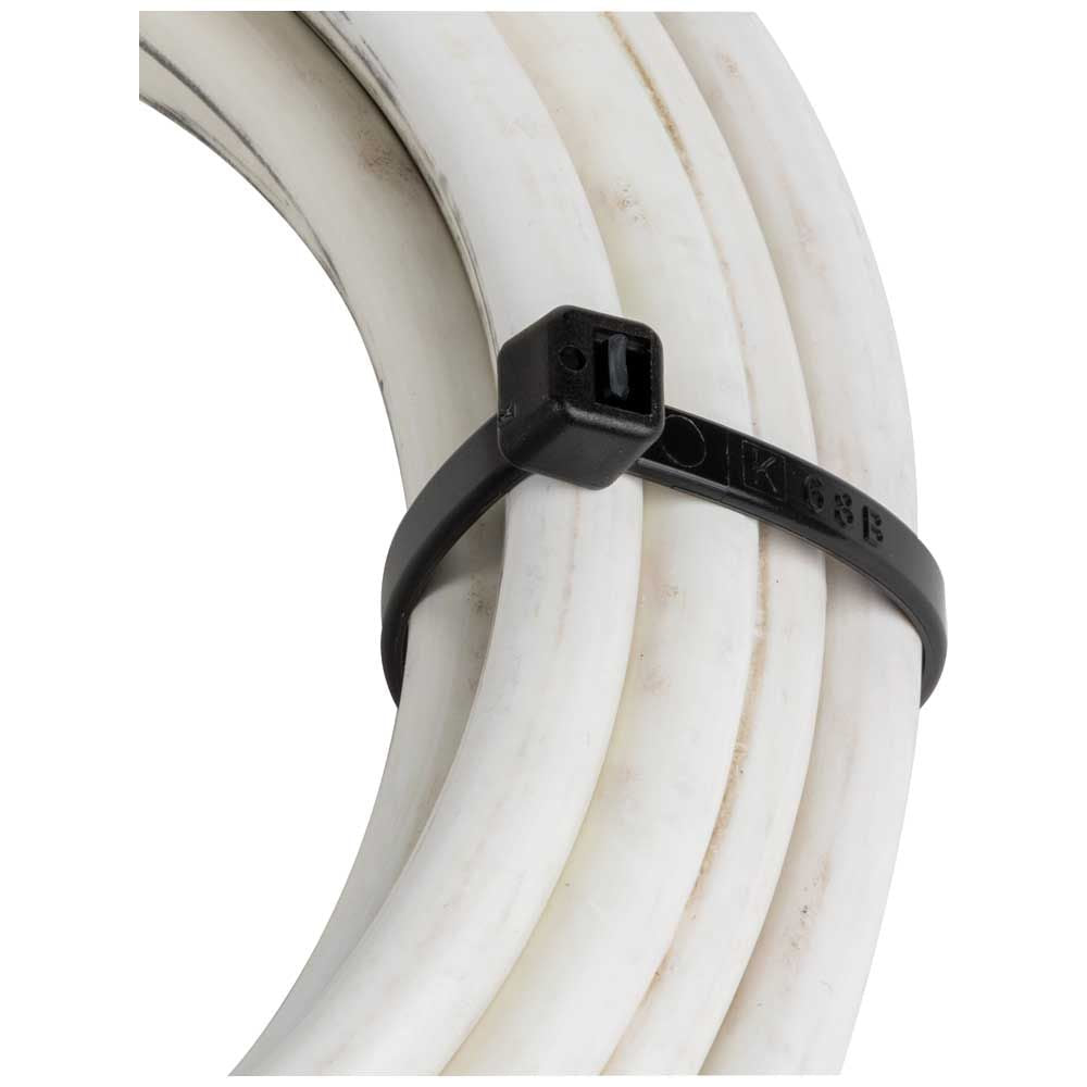 Klein Tools 450-200 Cable Ties, Zip Ties, 50-Pound Tensile Strength, 7.75-Inch, Black - Edmondson Supply