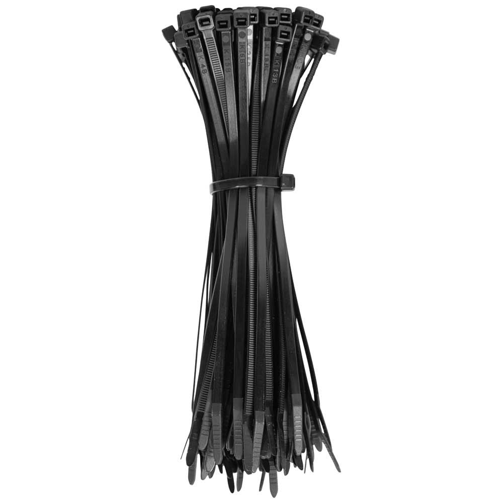 Klein Tools 450-200 Cable Ties, Zip Ties, 50-Pound Tensile Strength, 7.75-Inch, Black - Edmondson Supply