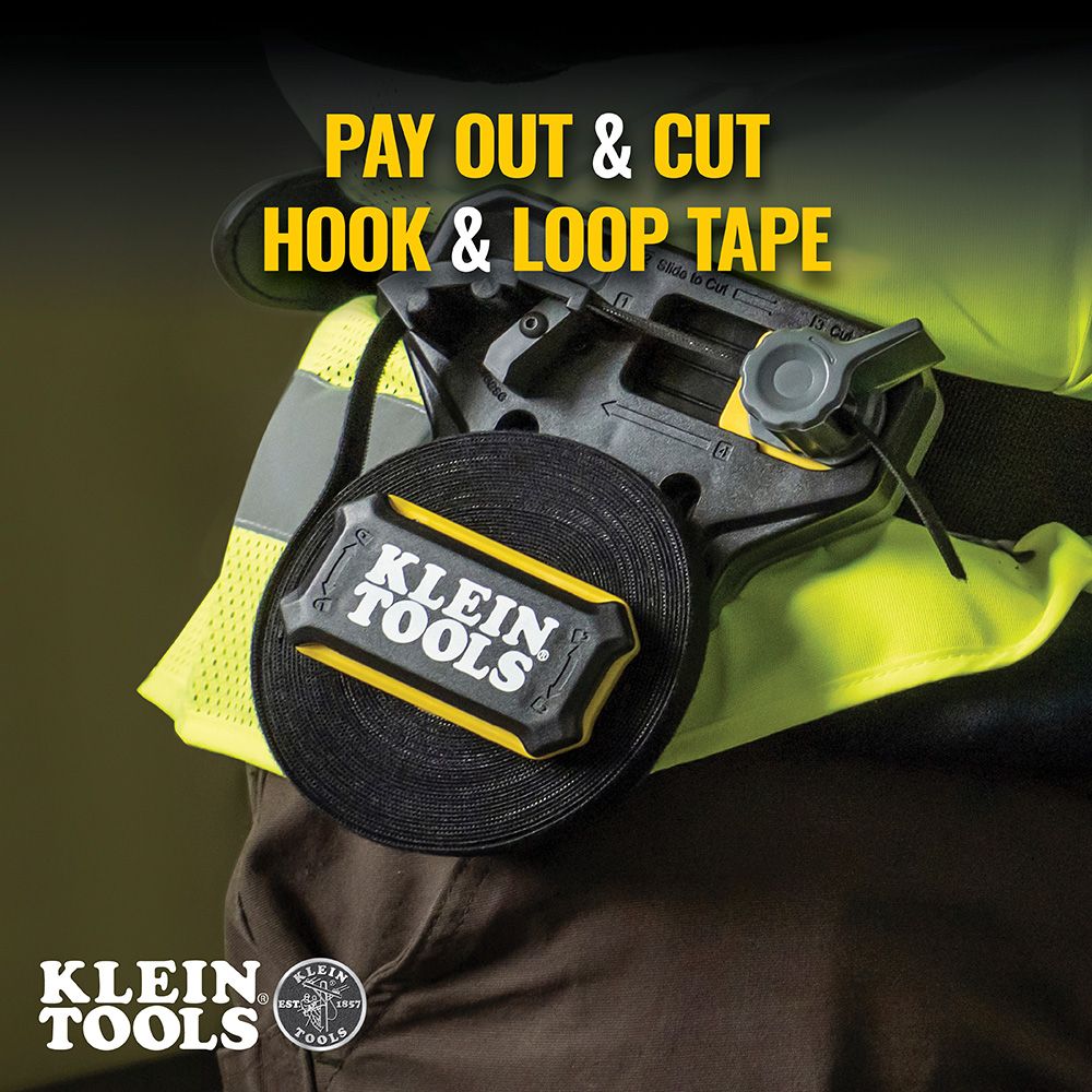 Klein Tools 450-900 Hook and Loop Tape Dispenser, Versatile Cable Ties, Custom Length - Edmondson Supply