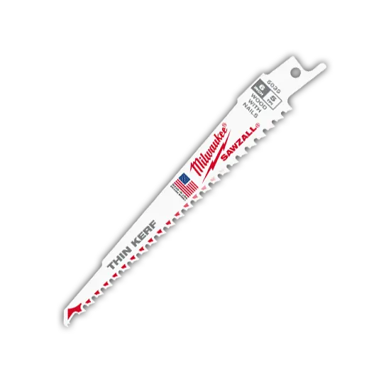 Milwaukee 48-00-5035 SAWZALL® Nail Embedded Wood Blade, 6", 5TPI, 5pk - Edmondson Supply