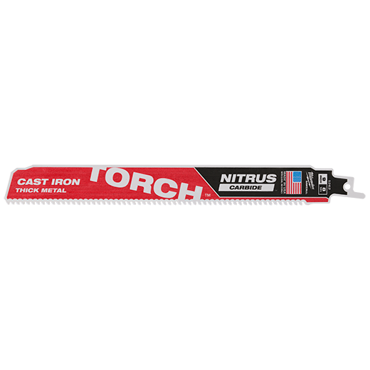 Milwaukee 48-00-5363 SAWZALL® TORCH™ with NITRUS CARBIDE™ 12" 8TPI 3pk - Edmondson Supply