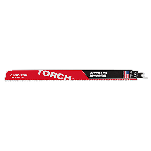 Milwaukee 48-00-5563 SAWZALL® TORCH™ with NITRUS CARBIDE™ 12" 8TPI 5pk - Edmondson Supply