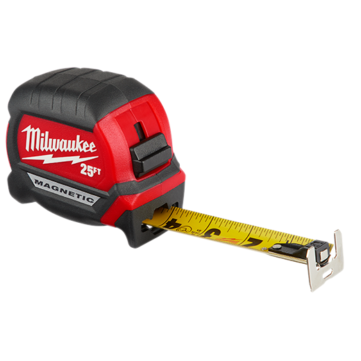 Milwaukee 48-22-0325G 25 ft Compact Wide Blade Magnetic Tape Measure (2 pack) - Edmondson Supply