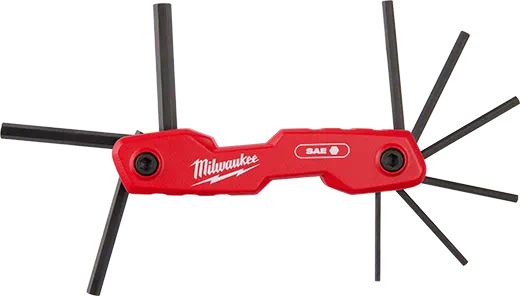 Milwaukee 48-22-2181 9-Key Folding Hex Key Set - SAE - Edmondson Supply