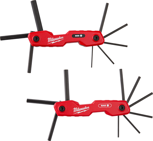 Milwaukee 48-22-2183 2PC 17-Key Folding Hex Key Sets - SAE/Metric - Edmondson Supply