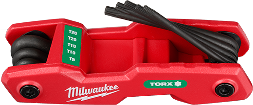 Milwaukee 48-22-2184 8-Key Folding Hex Key Set - Torx - Edmondson Supply