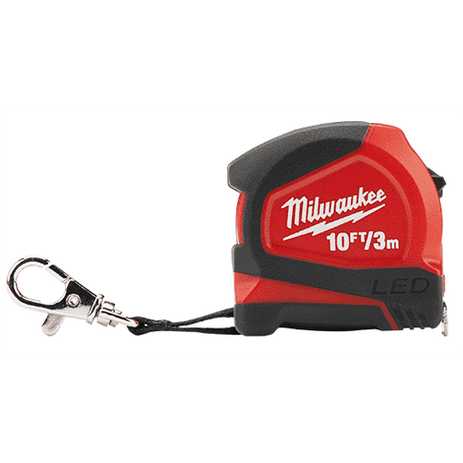 Milwaukee 48-22-6601 10ft / 3m Keychain Tape Measure with LED - Edmondson Supply