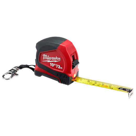 Milwaukee 48-22-6601 10ft / 3m Keychain Tape Measure with LED - Edmondson Supply