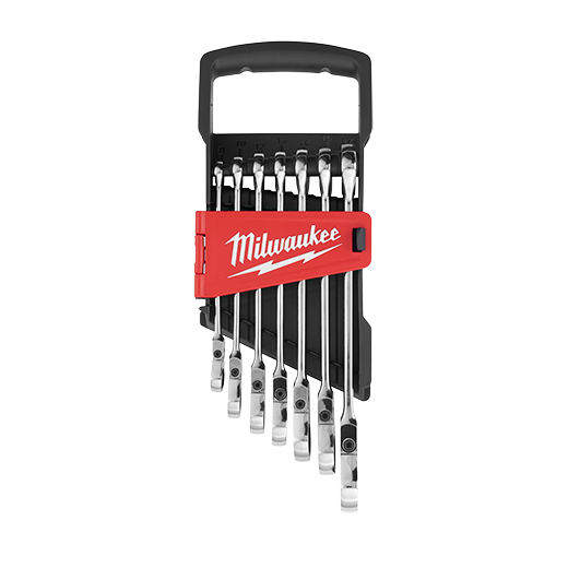 Milwaukee 48-22-9529 7pc Metric Flex Head Ratcheting Combination Wrench - Edmondson Supply