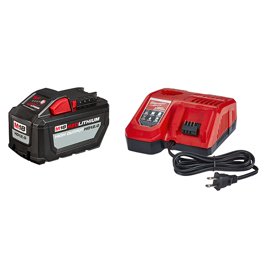Milwaukee 48-59-1200 M18 REDLITHIUM™ HIGH OUTPUT™ HD12.0 Battery Pack w/ Rapid Charger - Edmondson Supply