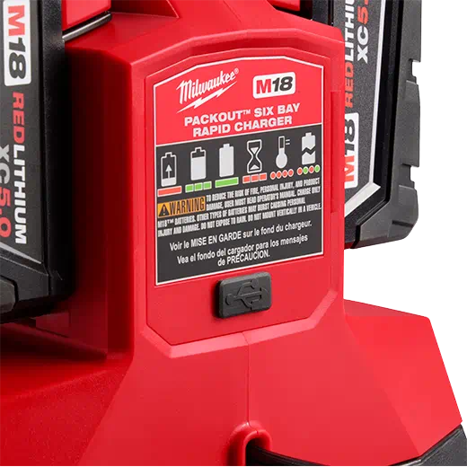Milwaukee 48-59-1809 M18™ PACKOUT™ Six Bay Rapid Charger - Edmondson Supply