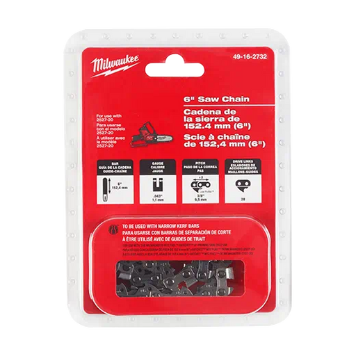 Milwaukee 49-16-2732 6" Saw Chain Replacement for HATCHET™ 6" Pruning Saw - Edmondson Supply
