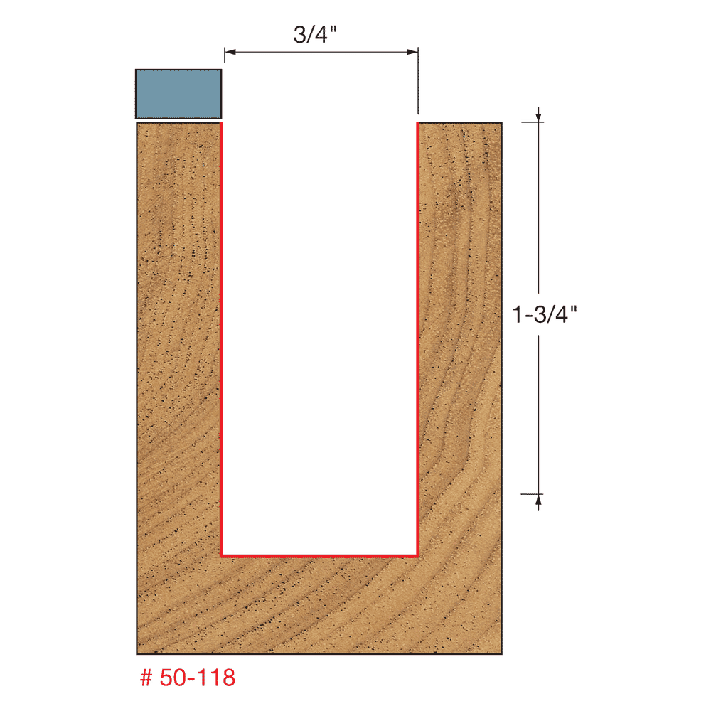 Freud 50-118 3/4" Top Bearing Flush Trim Bit - Edmondson Supply