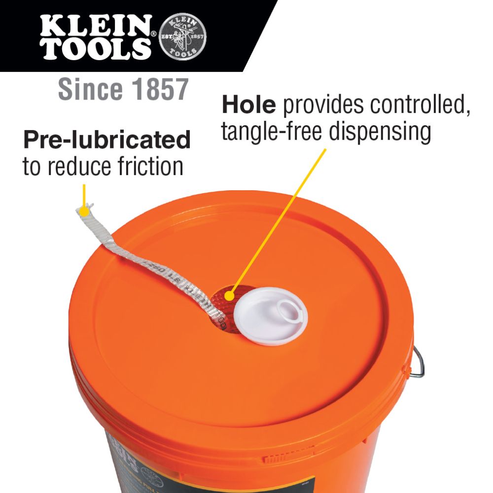Klein Tools 50141 Conduit Measuring Pull Tape, 2500-Pound x 1000-Foot - Edmondson Supply