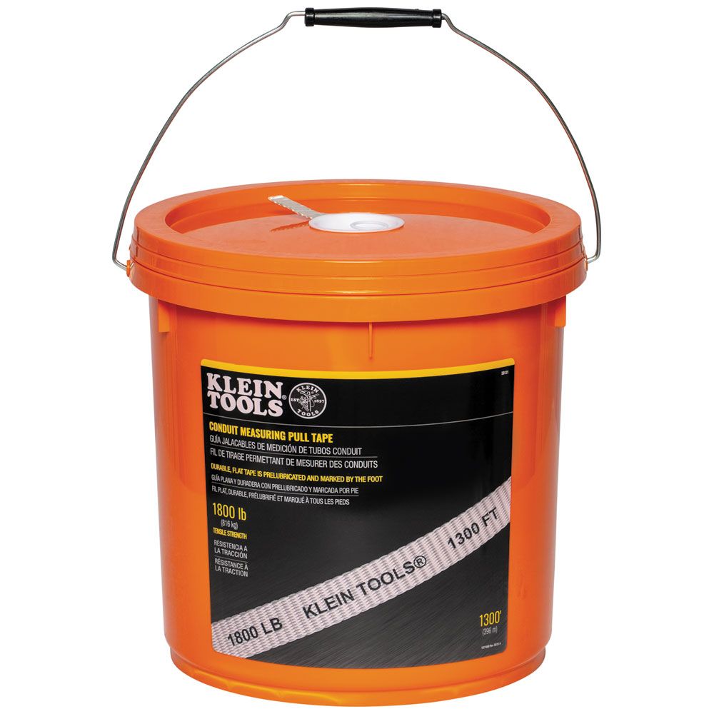 Klein Tools 50131 Conduit Measuring Pull Tape, 1800-Pound x 1300-Foot - Edmondson Supply