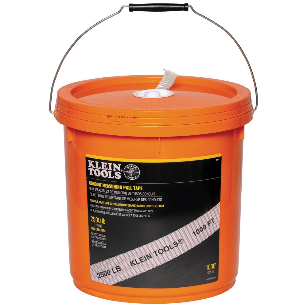 Klein Tools 50141 Conduit Measuring Pull Tape, 2500-Pound x 1000-Foot - Edmondson Supply