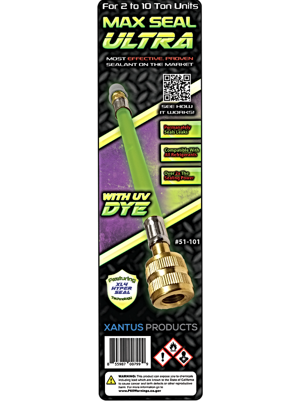 Xantus Products 51-101 Max Seal Ultra Direct Inject- with UV Dye, 2-10 tons - Edmondson Supply