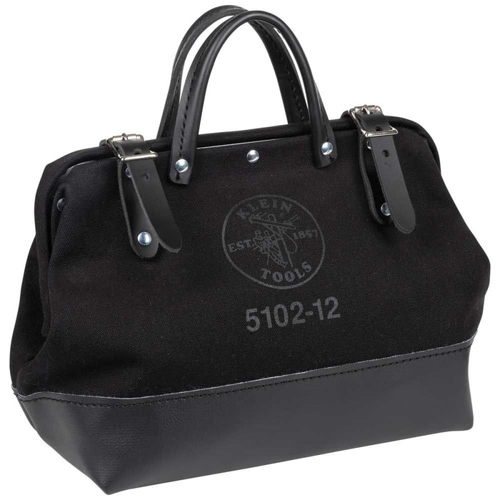 Klein Tools 510212BLK Tool Bag, Black Canvas, 12-Inch - Edmondson Supply
