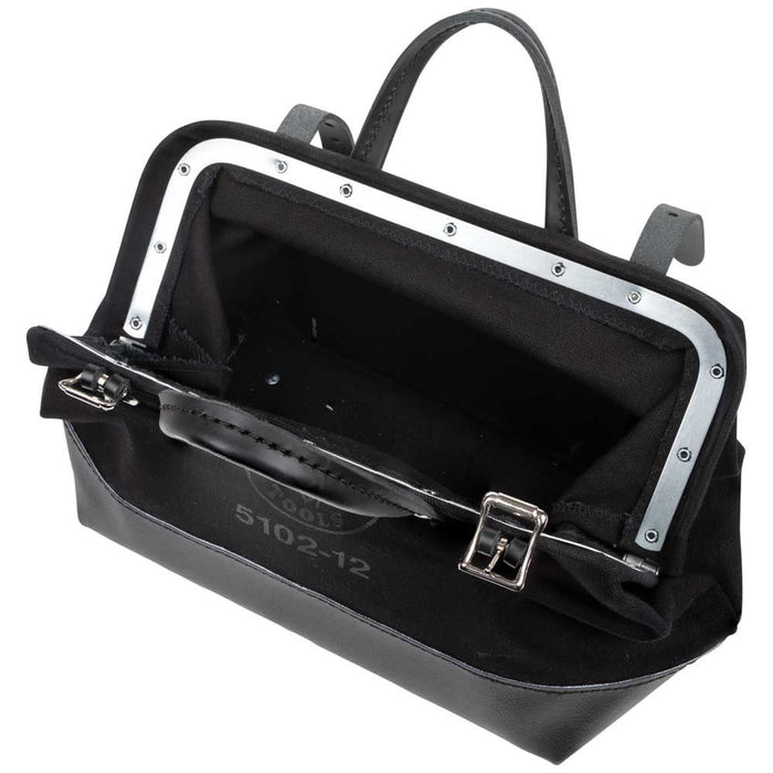 Klein Tools 510212BLK Tool Bag, Black Canvas, 12-Inch - Edmondson Supply