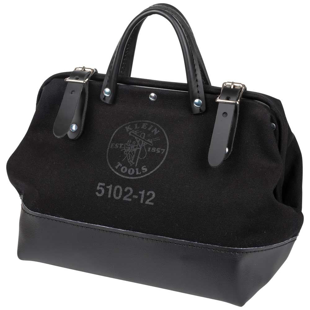 Klein Tools 510212BLK Tool Bag, Black Canvas, 12-Inch - Edmondson Supply