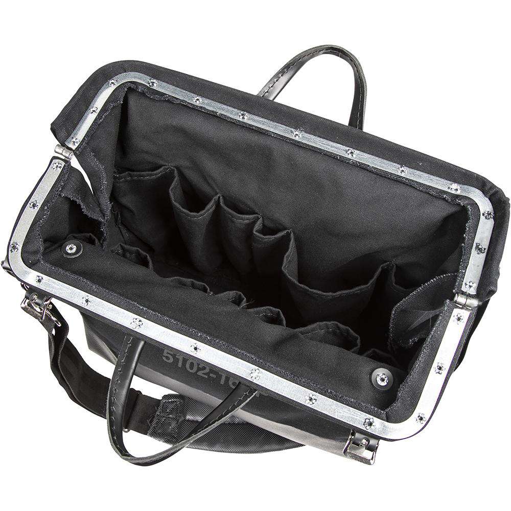 Klein Tools 510216SPBLK Deluxe Black Canvas Tool Bag, 16-Inch - Edmondson Supply