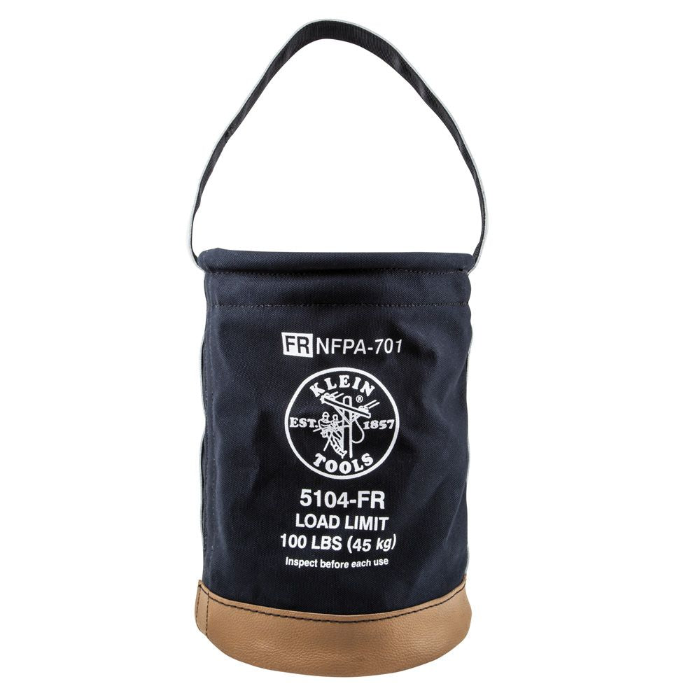 Klein Tools 5104FR Canvas Bucket, Flame-Resistant, 12-Inch - Edmondson Supply