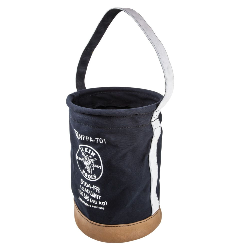Klein Tools 5104FR Canvas Bucket, Flame-Resistant, 12-Inch - Edmondson Supply