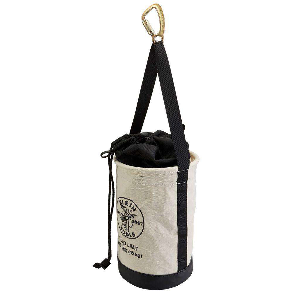 Canvas Bucket with Leather Bottom, 12-Inch - 5104