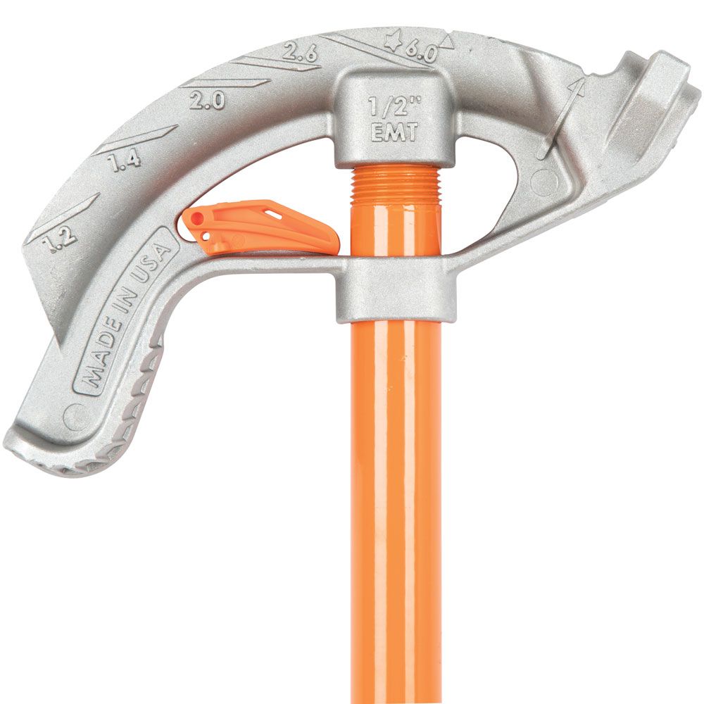 Klein Tools 51606 Aluminum Conduit Bender Full Assembly, 1/2-Inch EMT with Angle Setter™ - Edmondson Supply
