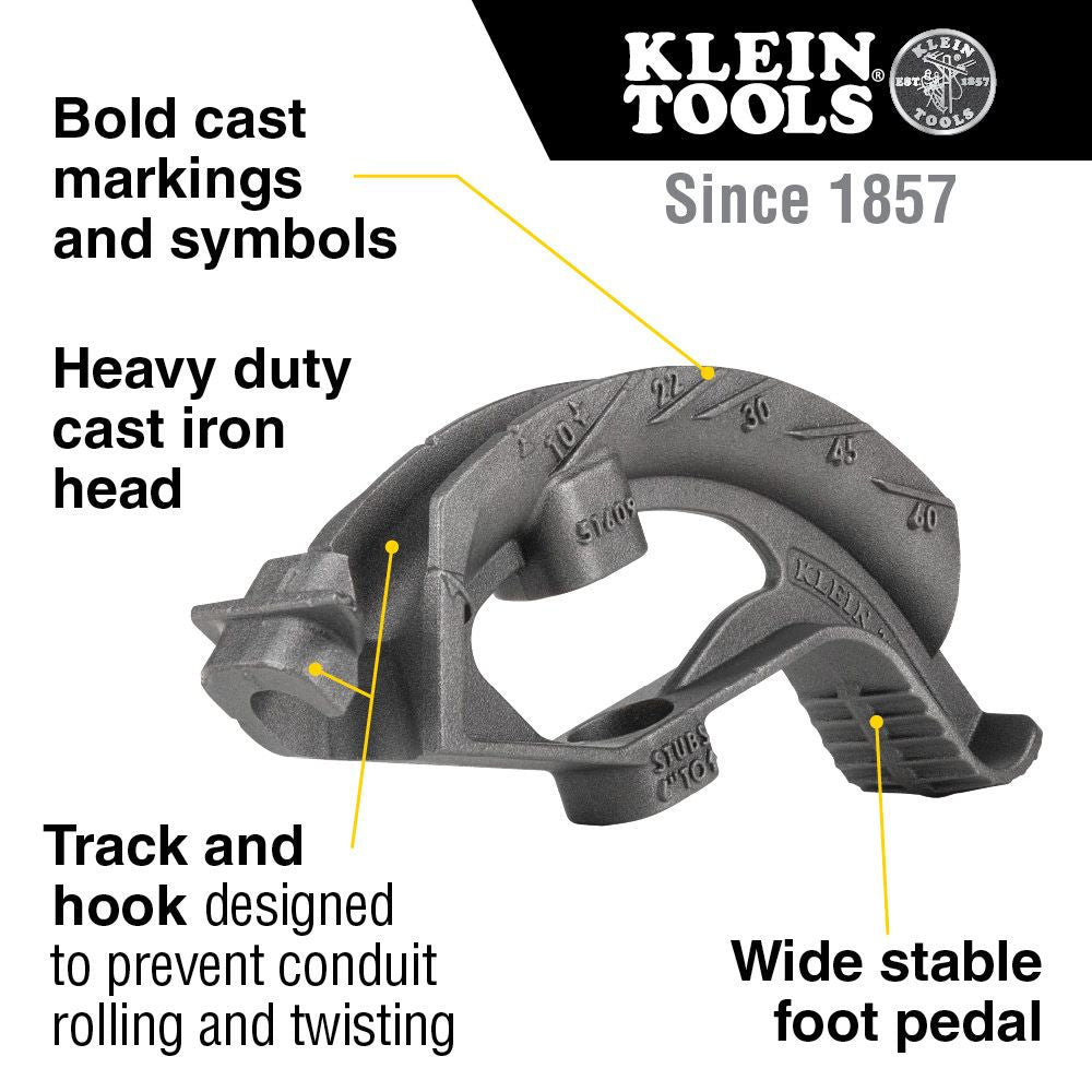 Klein Tools 51609 3/4-Inch Iron Conduit Bender Head - Edmondson Supply