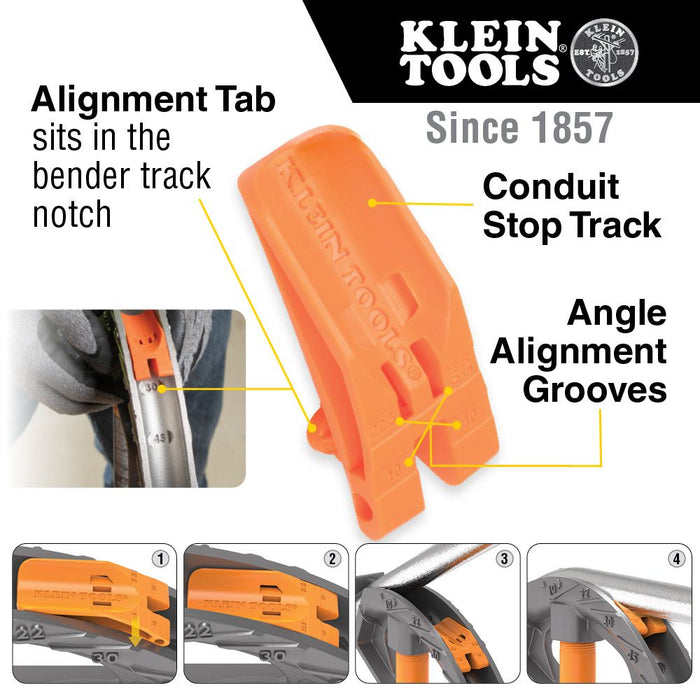 Klein Tools 51606 Aluminum Conduit Bender Full Assembly, 1/2-Inch EMT with Angle Setter™