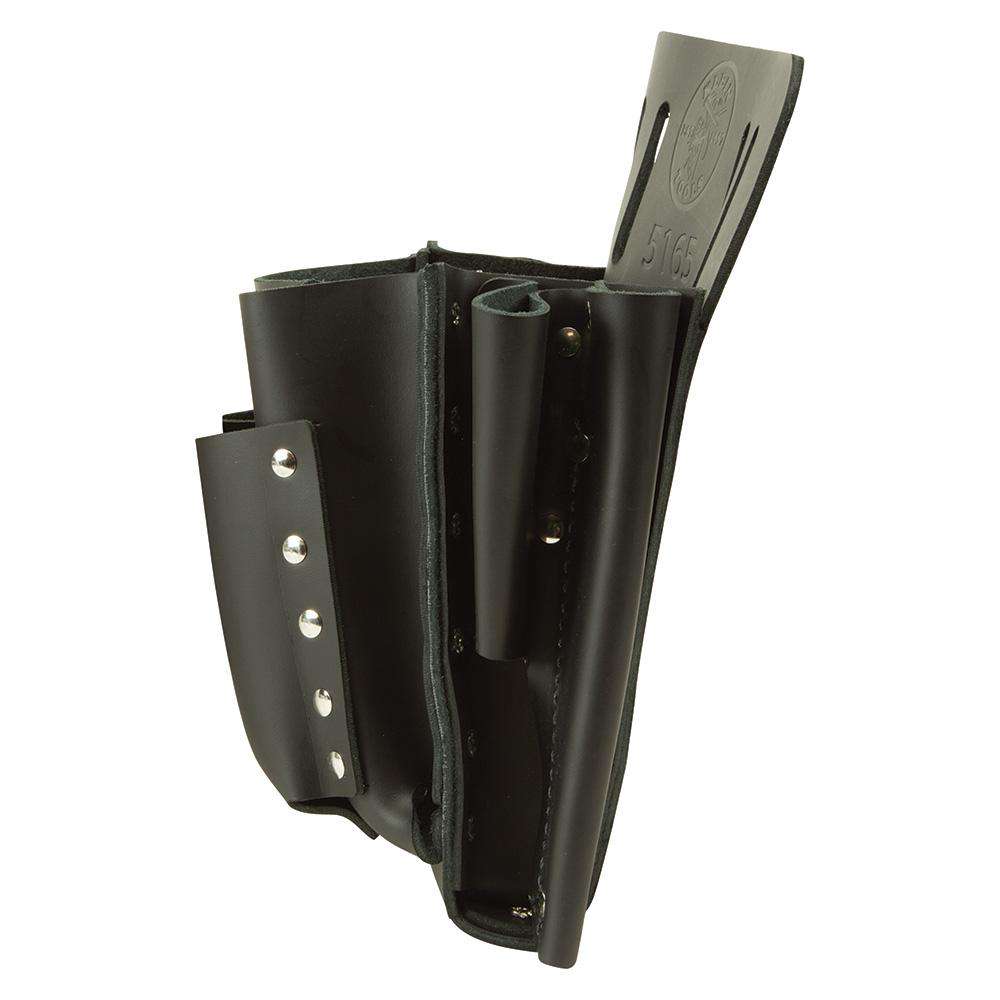 Klein Tools 5165 10 Pocket Leather Tool Pouch with Knife Snap - Edmondson Supply