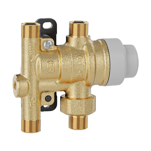 Caleffi 521201A SinkMixer™ 4-Way Anti-Scald Point-of-Use Thermostatic Mixing Valve, 3/8" Compression Union