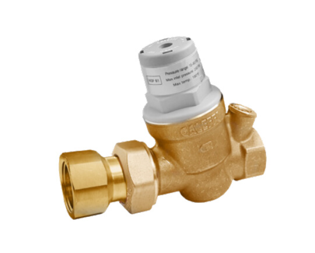 Caleffi 533350HA PresCal™ Compact Pressure Reducing Valve w/out Gauge, 3/4" FNPT Union x FNPT - Edmondson Supply