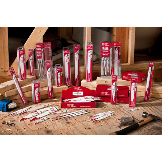Milwaukee 48-00-5036 SAWZALL® Nail Embedded Wood Blades, 9", 5TPI, 5pk