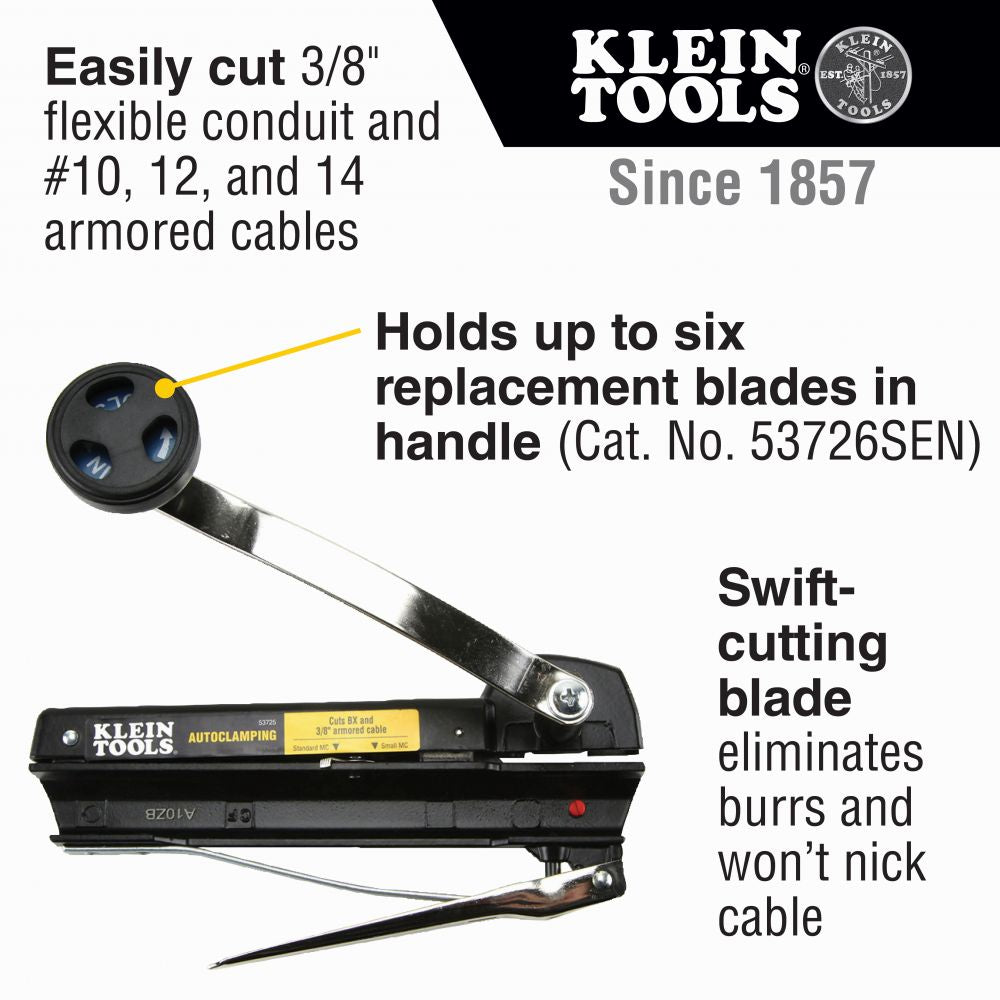 Klein Tools 53725 Armored and BX Cable Cutter - Edmondson Supply