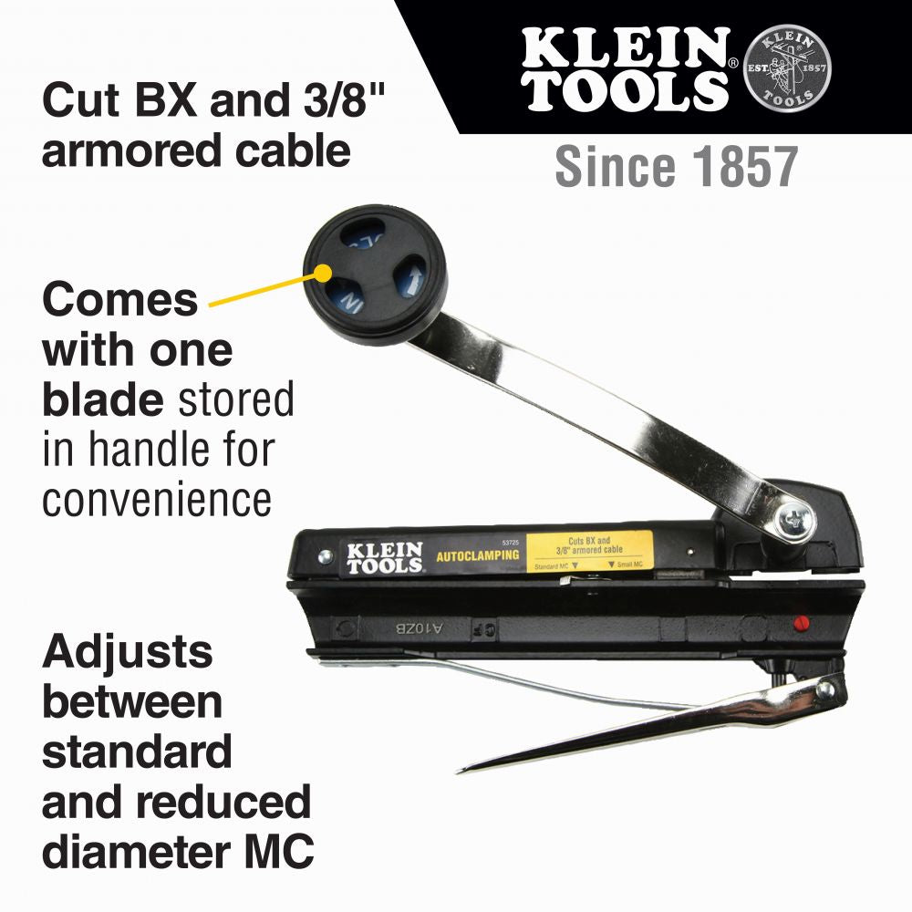 Klein Tools 53725 Armored and BX Cable Cutter - Edmondson Supply