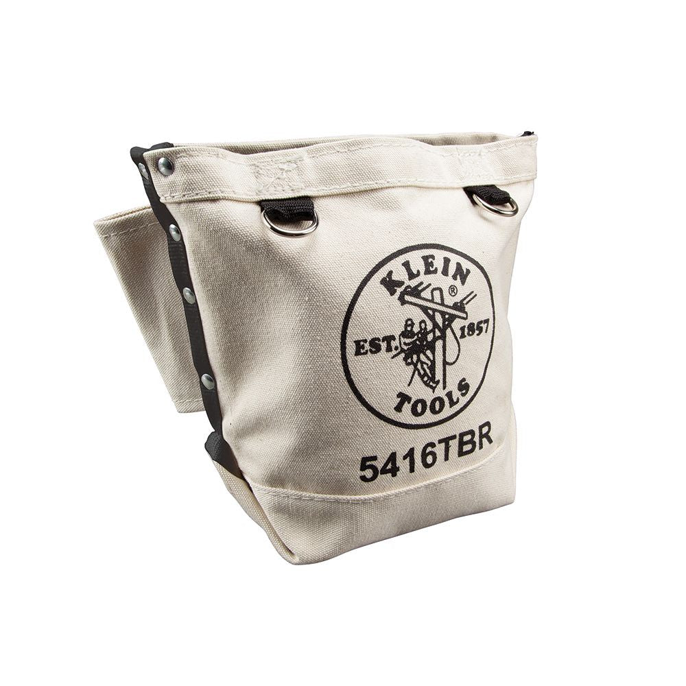 Klein Tools 5416TBR Tool Pouch, Bolt Retention Pouch, Canvas, Tunnel Connect, 5x10x9-Inch - Edmondson Supply