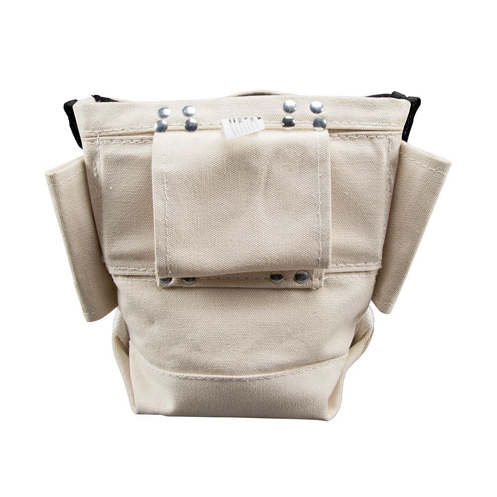 Klein Tools 5416TBR Tool Pouch, Bolt Retention Pouch, Canvas, Tunnel Connect, 5x10x9-Inch - Edmondson Supply