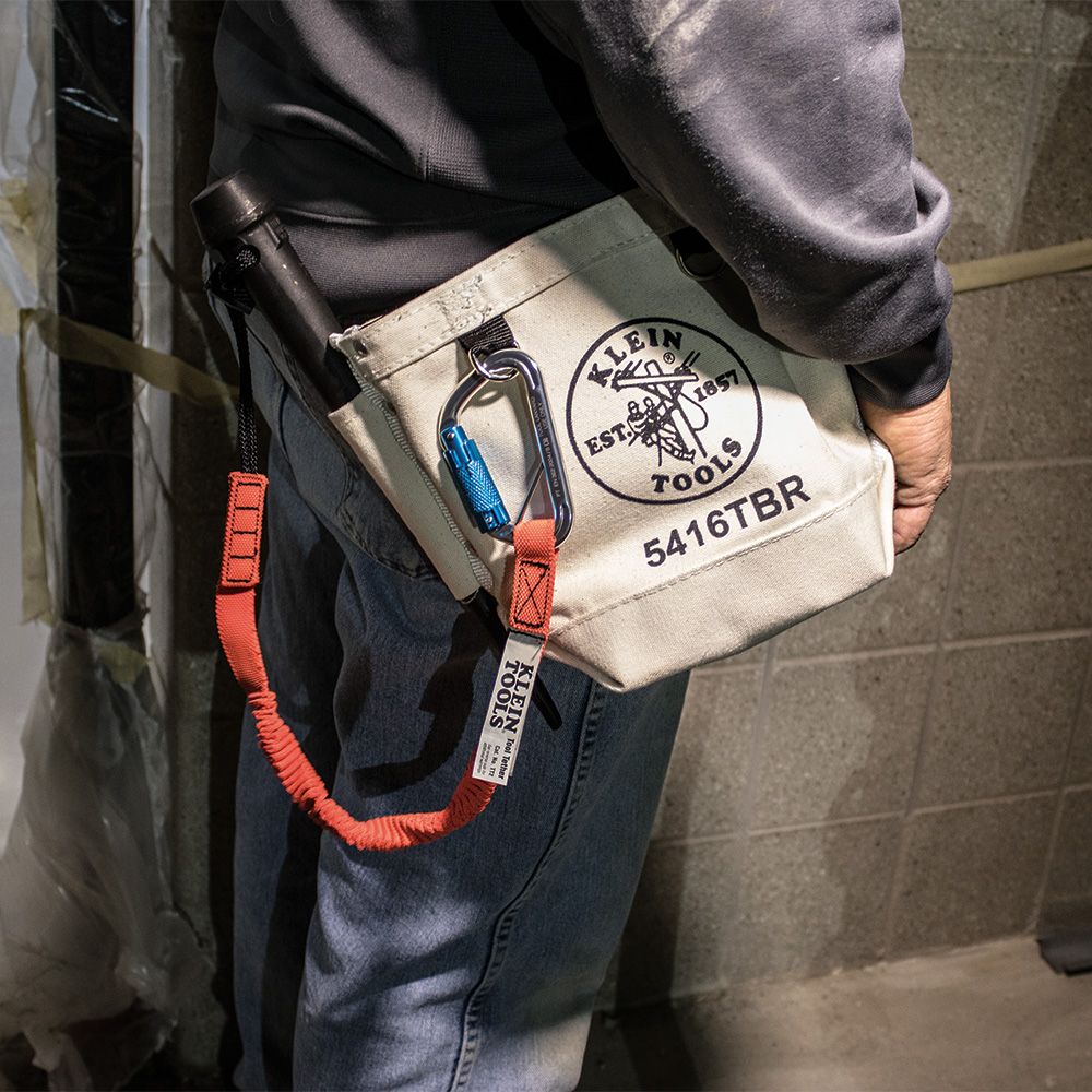 Klein Tools 5416TBR Tool Pouch, Bolt Retention Pouch, Canvas, Tunnel Connect, 5x10x9-Inch - Edmondson Supply